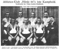 1927-Mannschaft in D&auml;nemark
